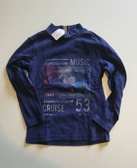Tee-shirt manche longue motif Musique et drapeau 5 ans