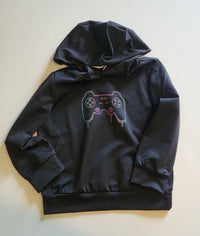 Sweat à capuche gamer 5ans noir