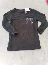 Tee-shirt manche longue léger fille noeud papillon