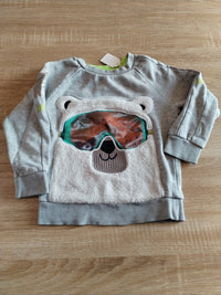 Pull garçon hiver gris et vert