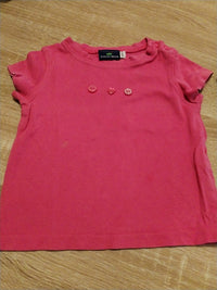 Tee-shirt rose fille décor boutons