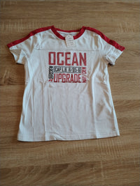 Tee-shirt manche courte garçon blanc et rouge