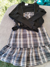 Tunique bustier avec petit gilet noir