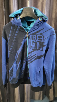 Veste à capuche bleu